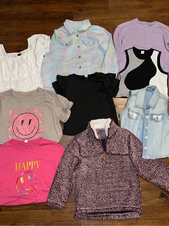 Cat & Jack Other - Girls Bundle of Shirts, Jackets, Tank, Vest Sizes M(8)- XL (14) Various Brands